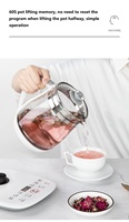 220V 1.5L domowy czajnik elektryczny automatyczne szkło zdrowie konserwujące garnek przenośny Mini multicooker herbata deser kuchenka 3